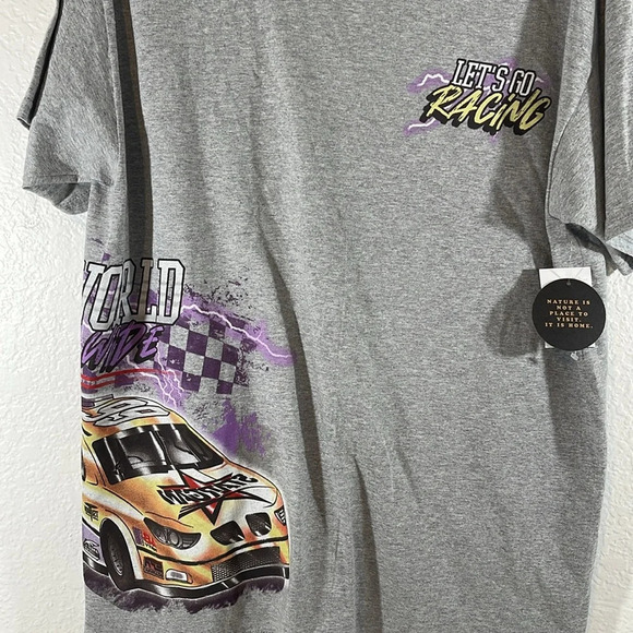 TREE HUGGER NATION Car Racing Graphic Tee Size Large NEW - Picture 3 of 6